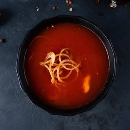 Томатный суп с мидиями<br>